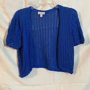 Fashion Bug Blue Shrug Sweater Medium